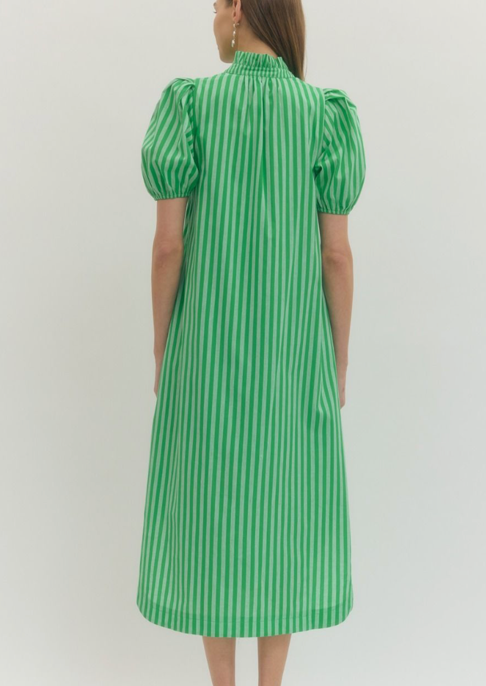 entro green stripe dress : Classic Midi BELT
